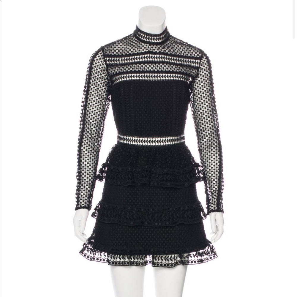 Self-Portrait Lace Mini Dress